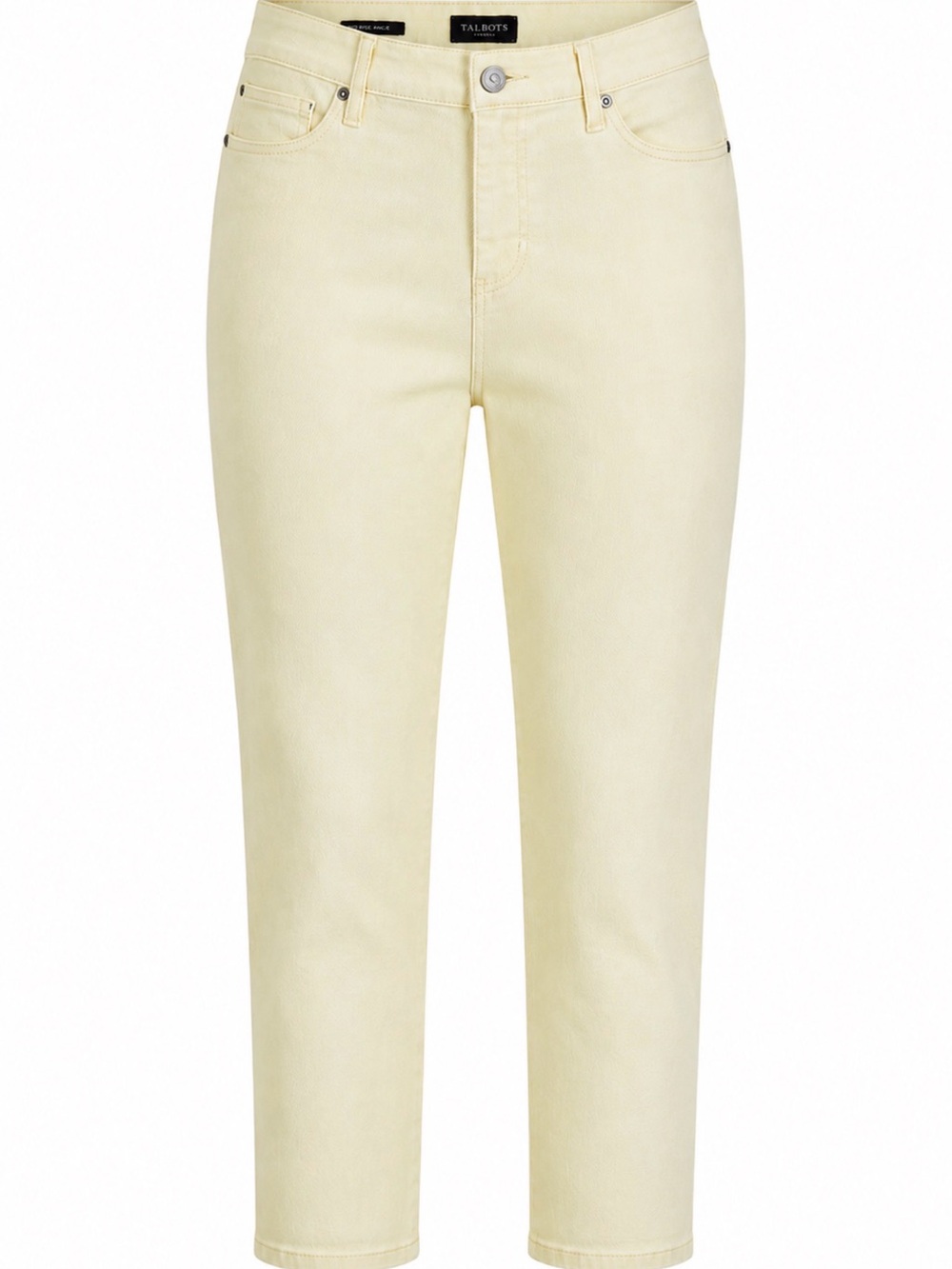 Talbots Jegging Crop Pants Size 10 Yellow Stretch Mid Rise Ankle Length